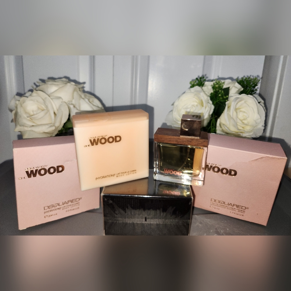 Discontinued She Wood by DSquared2 50ml EDP / Eau De Parfum + Body Lotion
